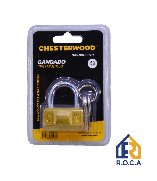 CANDADO TIPO MARTILLO 40MM CHESTERWOOD CHCE000332