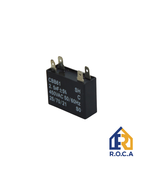 CONDENSADOR A/A VENT 2.5 MF 450V CUADRADO